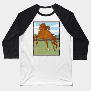 Black Beauty Stained Glass Art T-Shirt (Ginger) Baseball T-Shirt